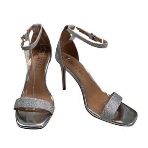 Wild Pair 8.5 Silver Shimmer Heels Formal Party Wedding Prom Dance